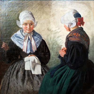 Two Friesian Peasants by Carl Ludwig Jessen